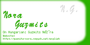 nora guzmits business card